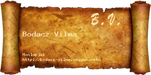 Bodacz Vilma névjegykártya